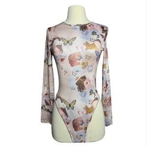 Cherub Angelic‎ Butterfly Y2K style Pink Body Suit - Small Fairycore Fairygrunge